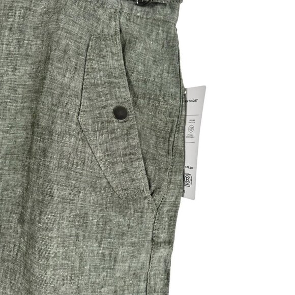 Athleta Voyager Linen Shorts Womens Size 20 Green Lightweight‎ NWT SS-1675 - Picture 4 of 13